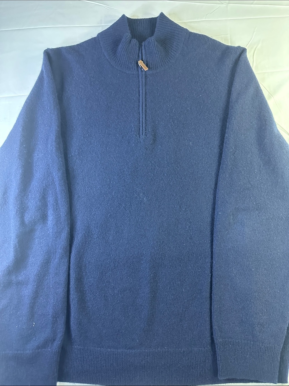 Nordstrom Men's Navy Half-Zip Mock Neck Sweater